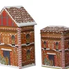 Hot KAEMINGK Boîte en forme de grande maison en métal brun - 13,5 x 8,5 x 21,5 cm