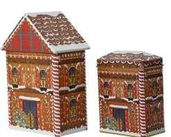Hot KAEMINGK Boîte en forme de grande maison en métal brun - 13,5 x 8,5 x 21,5 cm