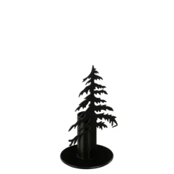 Online EDELMAN Bougeoir arbre coloris noir en métal - 13,5 x 7 cm