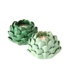Sale BOLTZE Bougeoir chauffe-plat vert en céramique Maleva - Ø 14 x H 9 cm