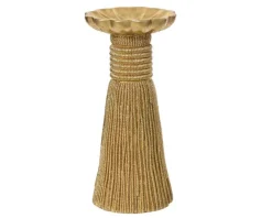 Hot KAEMINGK Bougeoir en polyrésine or - Ø 10 x H 20 cm