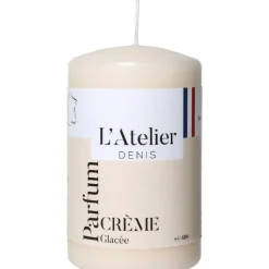 Hot L'ATELIER DENIS Bougie cylindrique taille S ivoire parfum crème glacée L’Atelier de Denis - Ø 6,8 x H 11 cm