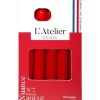 Outlet L'ATELIER DENIS Bougie de ménage 17 cm rouge L’Atelier de Denis - Le pack de 4