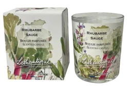 Clearance LOTHANTIQUE Bougie Jardin d'aquarelles Rhubarbe Sauge – 160 g