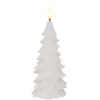 Clearance KAEMINGK Bougie sapin blanc imitation cire à LED blanc chaud pour intérieur - Ø 8 x H 19,3 cm