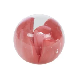 Clearance CADES DESIGN Boule en verre sulfure rose Camélia - Ø 10 cm