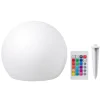 OUTSIDE LIVING Boule flottante solaire en plastique blanc MultiBright SolarFloat Industries - Ø 30 x H 28 cm