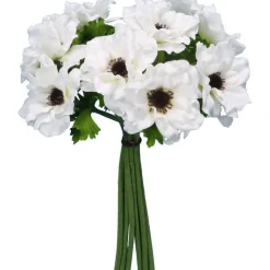RIVIERA Bouquet anémones artificielles 9 tiges H40 cm