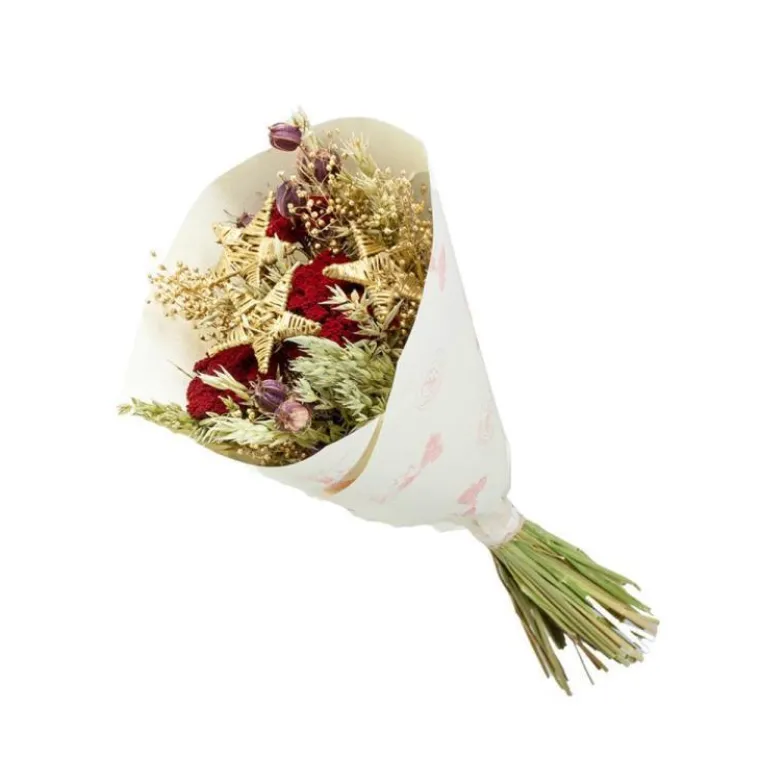 Outlet NATURALYS Bouquet de fleurs artificielles Dandy Noël coloris multicolore - 50 cm