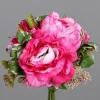 Clearance ART FLORAL Bouquet de pivoines rose vif artificielles - 20 cm