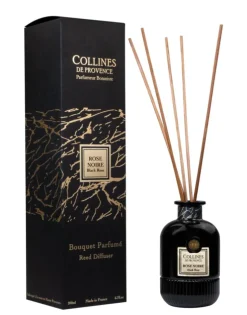 Best COLLINES DE PROVENCE Bouquet parfumé noir Fleurs & Ecorces rose noire - 200 ml
