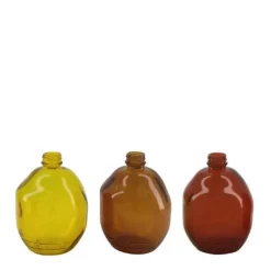 Bouteille soliflore coloris multicolore en verre recyclé