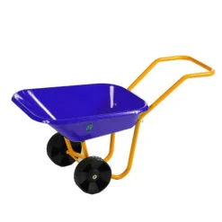 New DEVAUX Brouette en métal pour enfant bleue