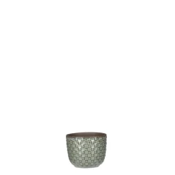 Outlet EDELMAN Cache pot rond en céramique vert Mica Décorations Daan - Ø 7,5 cm