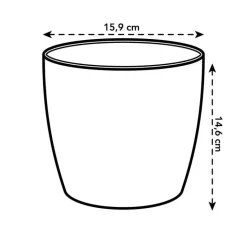 Hot ELHO Cache-pot Brussels rond Ø 16 x 14,6 cm polypropylène injecté