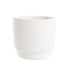 Sale Cache-pot coloris blanc Madeira - 20 x 18 cm