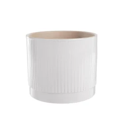 Clearance Cache-pot coloris multicolore rainuré - 17 x 15,5 cm