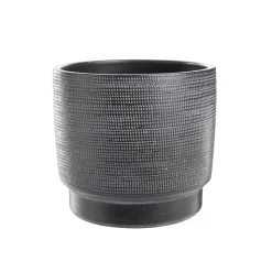 Outlet Cache-pot coloris noir Madeira - 17 x 15 cm