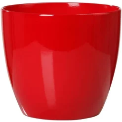 Best DEROMA Cache-pot coloris rouge en céramique - Ø 14 cm