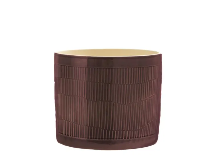 New Cache-pot coloris rouge en céramique - Ø 18 x 17 cm