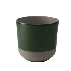 Sale Cache-pot coloris vert en céramique Sandstone - Ø 16,5 x 16 cm