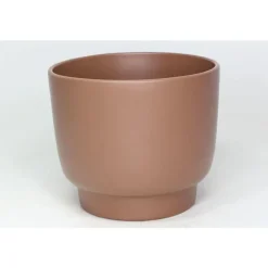 Cache-pot en céramique café Calm - Ø 6,5/7,3 x H 6 cm