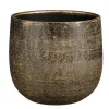 Best EDELMAN Cache-pot en céramique coloris bronze métallique Hollande Marcus – Ø 21 x H 19 cm