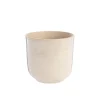 Outlet Cache-pot en céramique coloris jute crème Sandstone – 20 x 19,5 cm