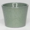 PERM Cache-pot en céramique coloris vert glacé Fresh – Ø 23,5 x H 20,5 cm
