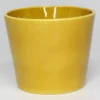 Clearance PERM Cache-pot en céramique coloris jaune miel Fresh M19 - Ø 19,5 x H 17 cm