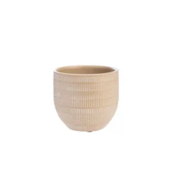 Outlet Cache-pot en céramique marron Sulco – 14 x 13 cm