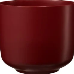Hot Cache-pot en céramique rouge vin Bari - Ø 13 x H 12 cm