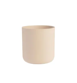 New Cache-pot en zinc coloris beige – Ø 22 x H 21,5 cm