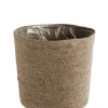 New DECOSTYL Cache-pot vannerie naturelle coloris gris en jute - 20,5 x 19,5 x 16 cm