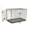 Best NEW CONCEPT INT Cage d'éducation noire pour chien et chiot avec 2 portes -121 x 76 x 81 cm