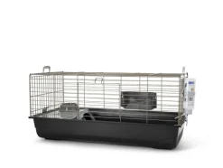 Best SAVIC Cage pour lapin ou cochon d'Inde coloris gris foncé Nero 3 Deluxe Happy Planet - 100 x 50 x 45 cm