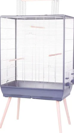 Hot ZOLUX Cage pour oiseaux coloris gris foncé Neo 2 Jili XL – 81 x 48 x 152 cm