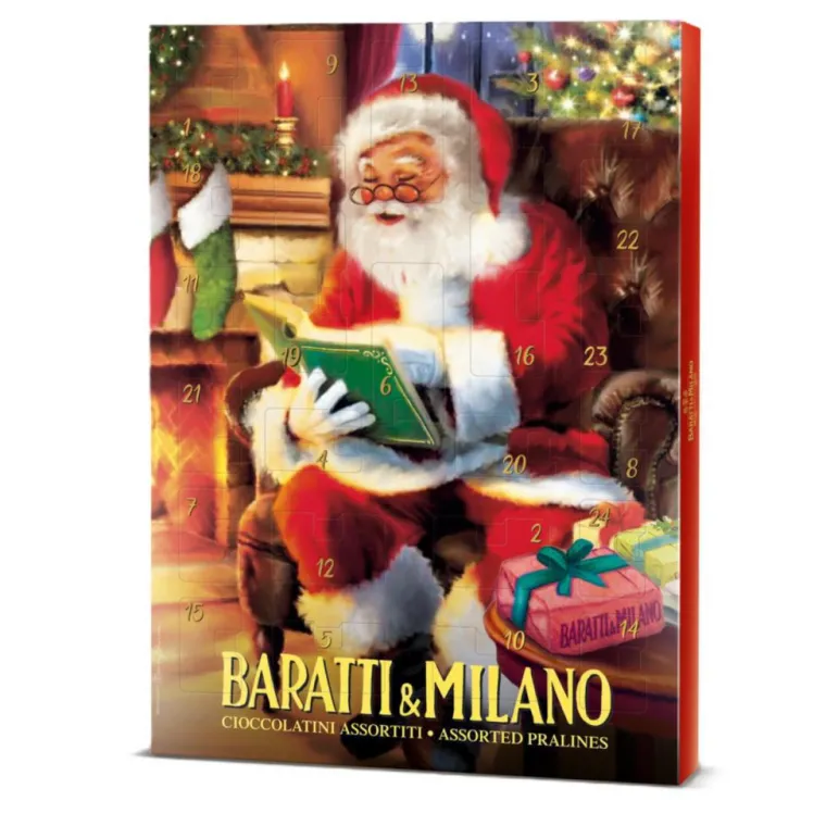 Hot BARATTI & MILANO Calendrier de l'Avent en chocolat design vintage - 38 x 28 cm