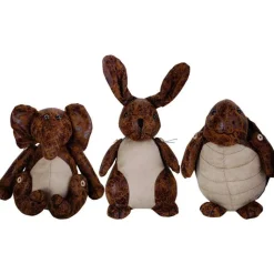 Discount ESSCHERT DESIGN Cale-porte Look en cuir marron modèles assortis 12,5x11x25,4 cm