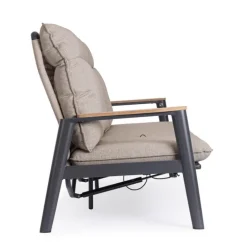 Sale BIZZOTTO Canapé 3 places en aluminium anthracide Miguel Pélican