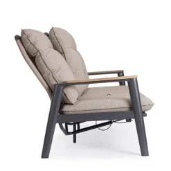 Sale BIZZOTTO Canapé 3 places en aluminium anthracide Miguel Pélican