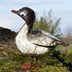 Discount CHOUETTE AND CO Canard métal peint blanc bec rouge petit modèle
