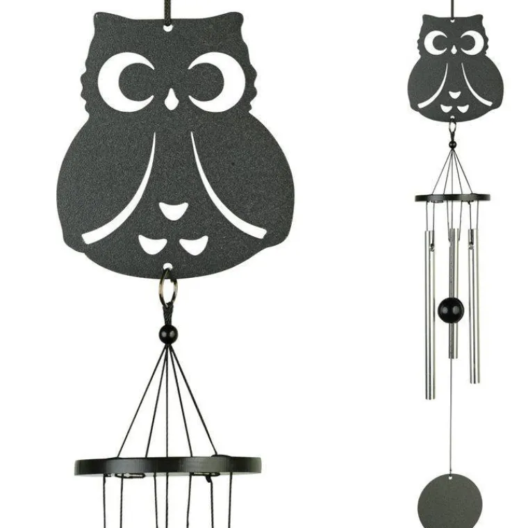 Clearance VITIS IN SITU Carillon motif hibou noir - 35 cm