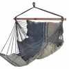 Best JOBEK Chaise hamac coloris anthracite taupe certifié FSC® XXL Hamac Konfort - 225 x 130 cm