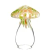 Outlet Champignon décoratif à poser coloris marron en verre - 17 x 11 cm