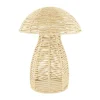 New Champignon décoratif coloris beige en corde en papier - 28 cm