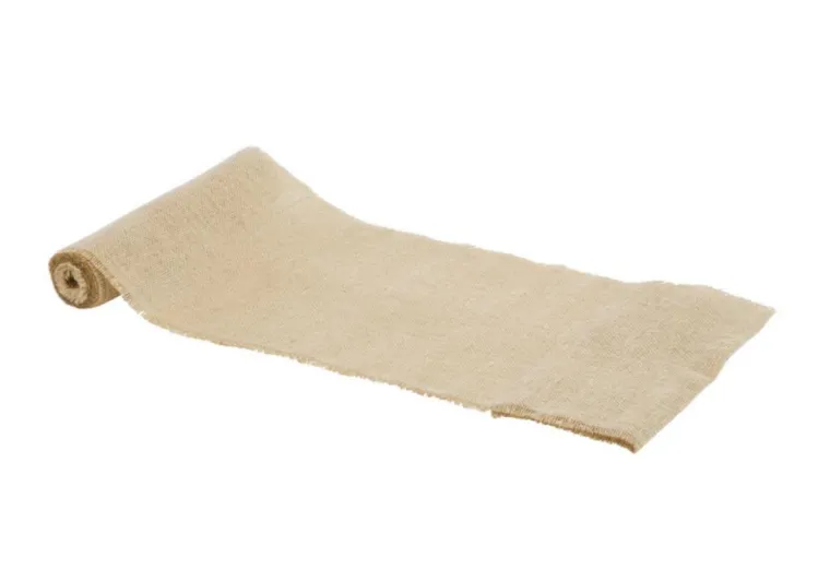 Outlet Chemin de table en jute avec fil d’or 29cm x3 m