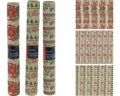 New KAEMINGK Chemin de table multicolore en polyester Tradition - 200 x 35 cm