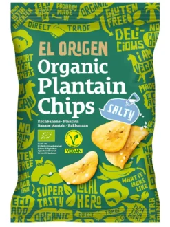 Online EL ORIGEN Chips banane plantain au sel bio - 80 g