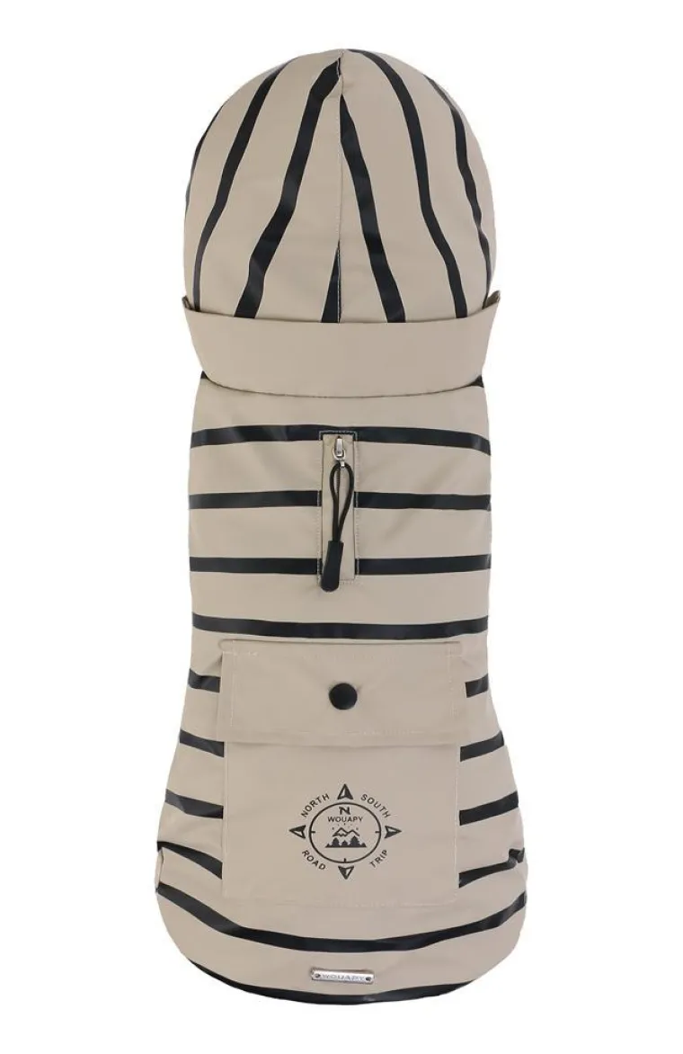 WOUAPY Ciré pour chien coloris beige rayé Basic - Taille M